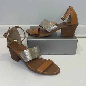 NWOB Barbara Barbieri Leather Block Heel Sandals 9
